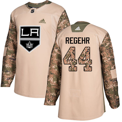 Adidas Kings #44 Robyn Regehr Camo Authentic Veterans Day Stitched NHL Jersey